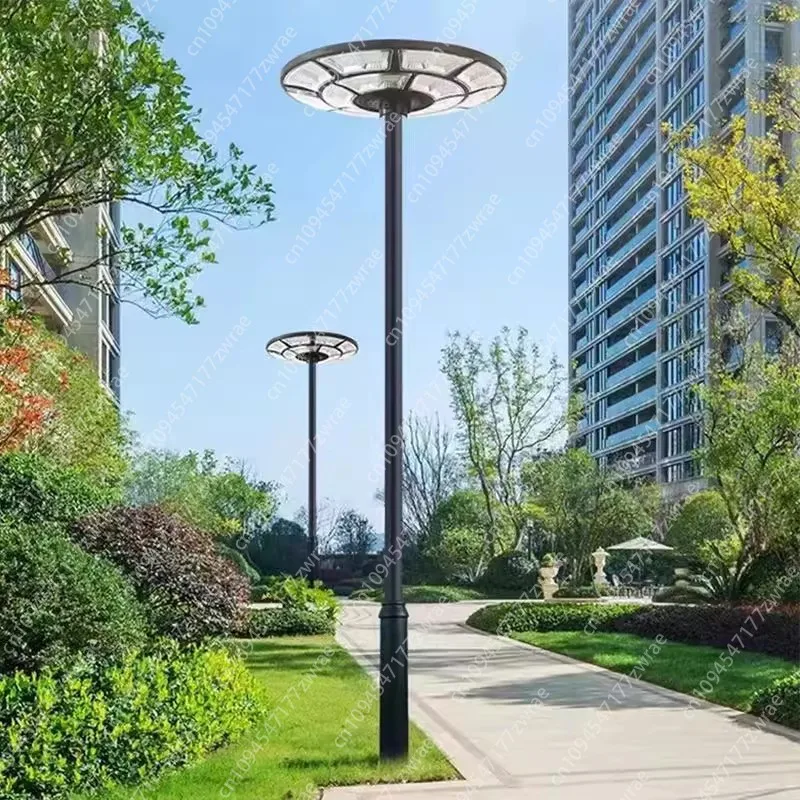 Round UFO Flying Saucer Solar Street Light Villa Community Square Induction Integrated Street Light Garden Light