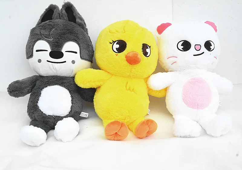 

8pcs SKZOO Kpop Plush Toys,Wolf Bear Foxes Duck Cartoon Cute Plush Animal Backpack Doll, Large Messenger Bag, Throw Pillow, Gift