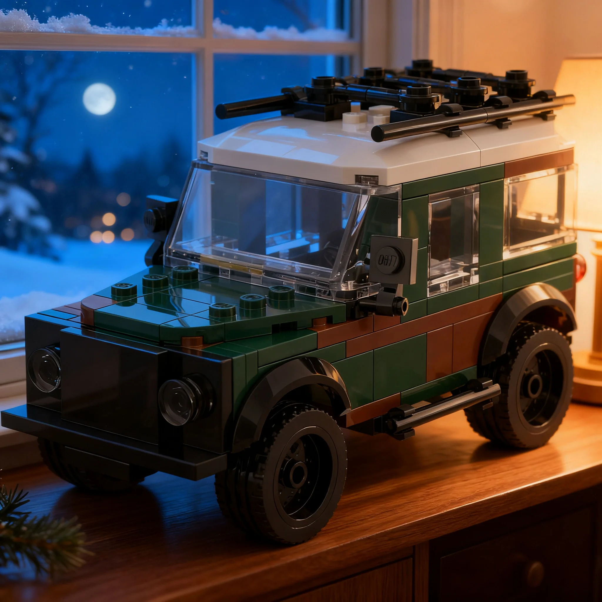 208pcs MOC Defender 90 Model Building Blocks Creative Idea Display Collection Birthday DIY Assemble Brick Education Craft Art 3D