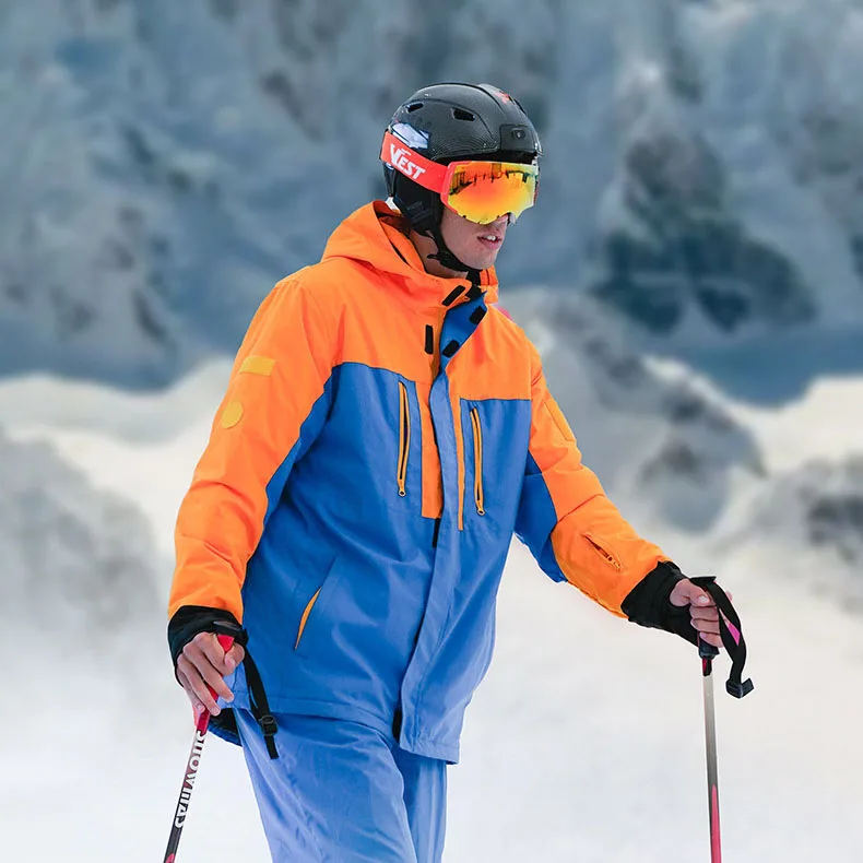 DELANHUWI Pro Level Anti-Shake Ski Helmet With For Bluetooth High Quality Smart Ski Goggles Head Circumference 54-61cm