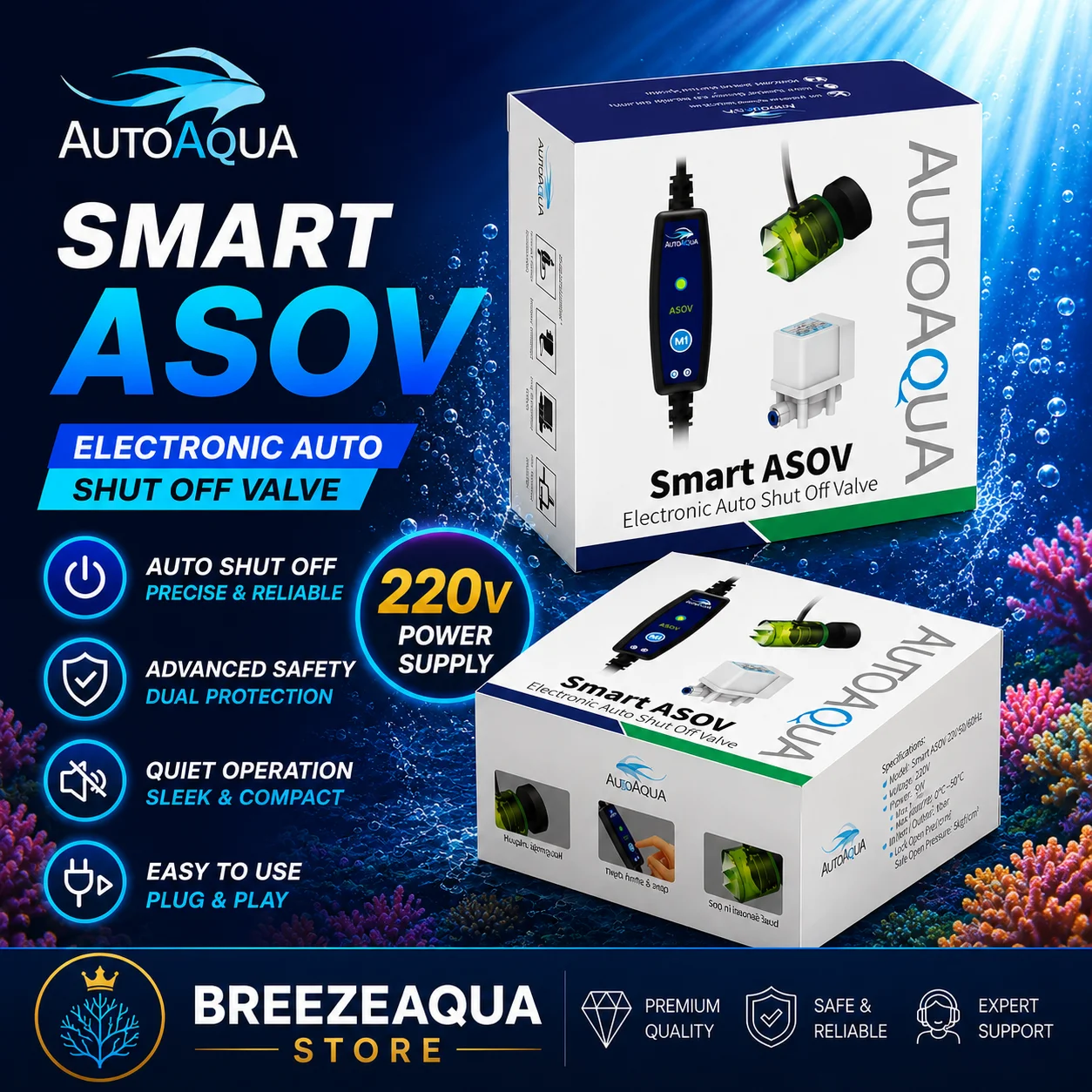 Aquarium Auto Top Off - AUTOAQUA Smart ASOV-200V Aquarium Aquarium Wasserspender