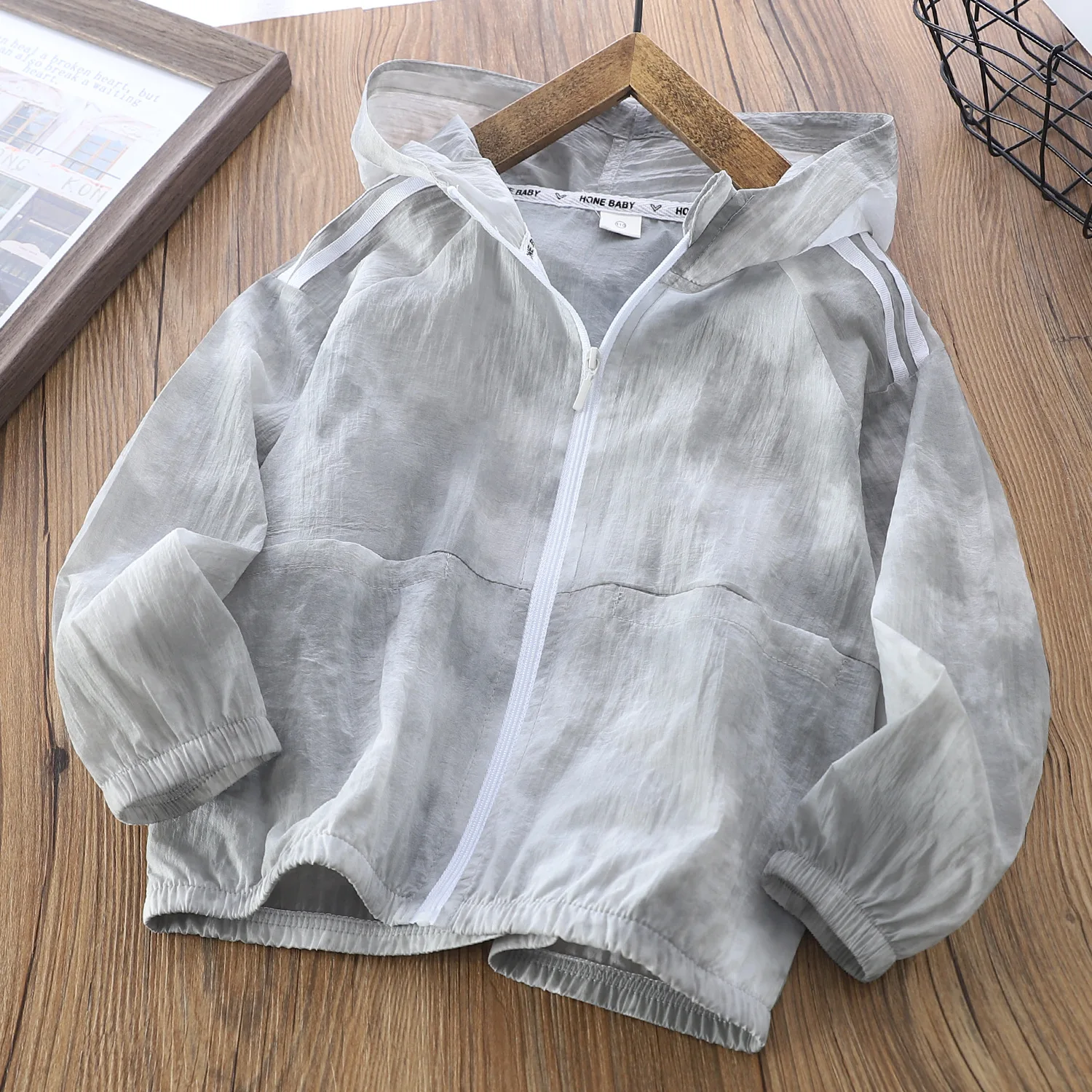 Children's Sunscreen Jacket Girls Girls Hooded Cool Breathable Coat Summer Outdoor Kids Causal Beach Outwear Sun-Proof