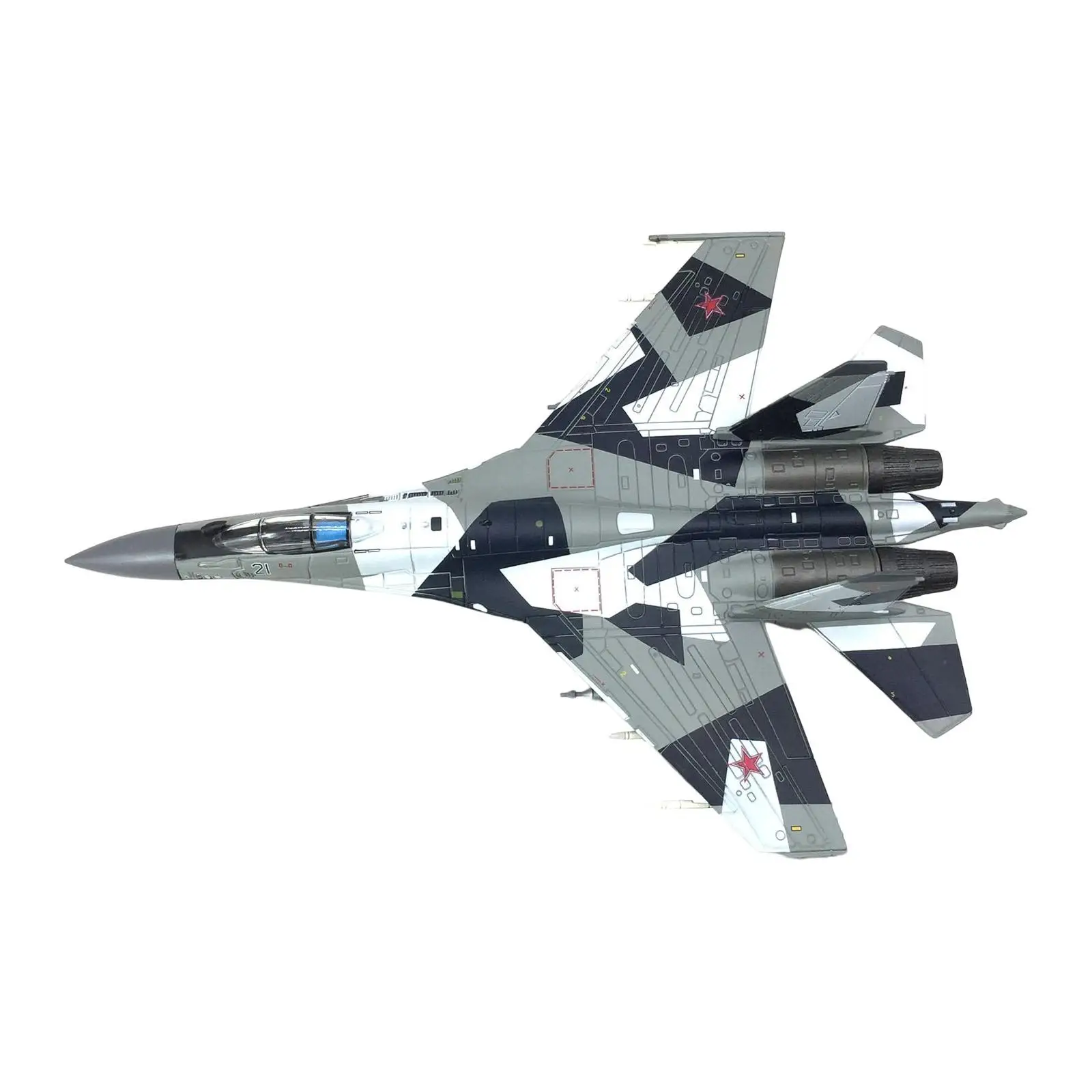 1/100 Scale Russian SU35 Fighter Diecast Kids toys Model Home Table Ornaments Decoration