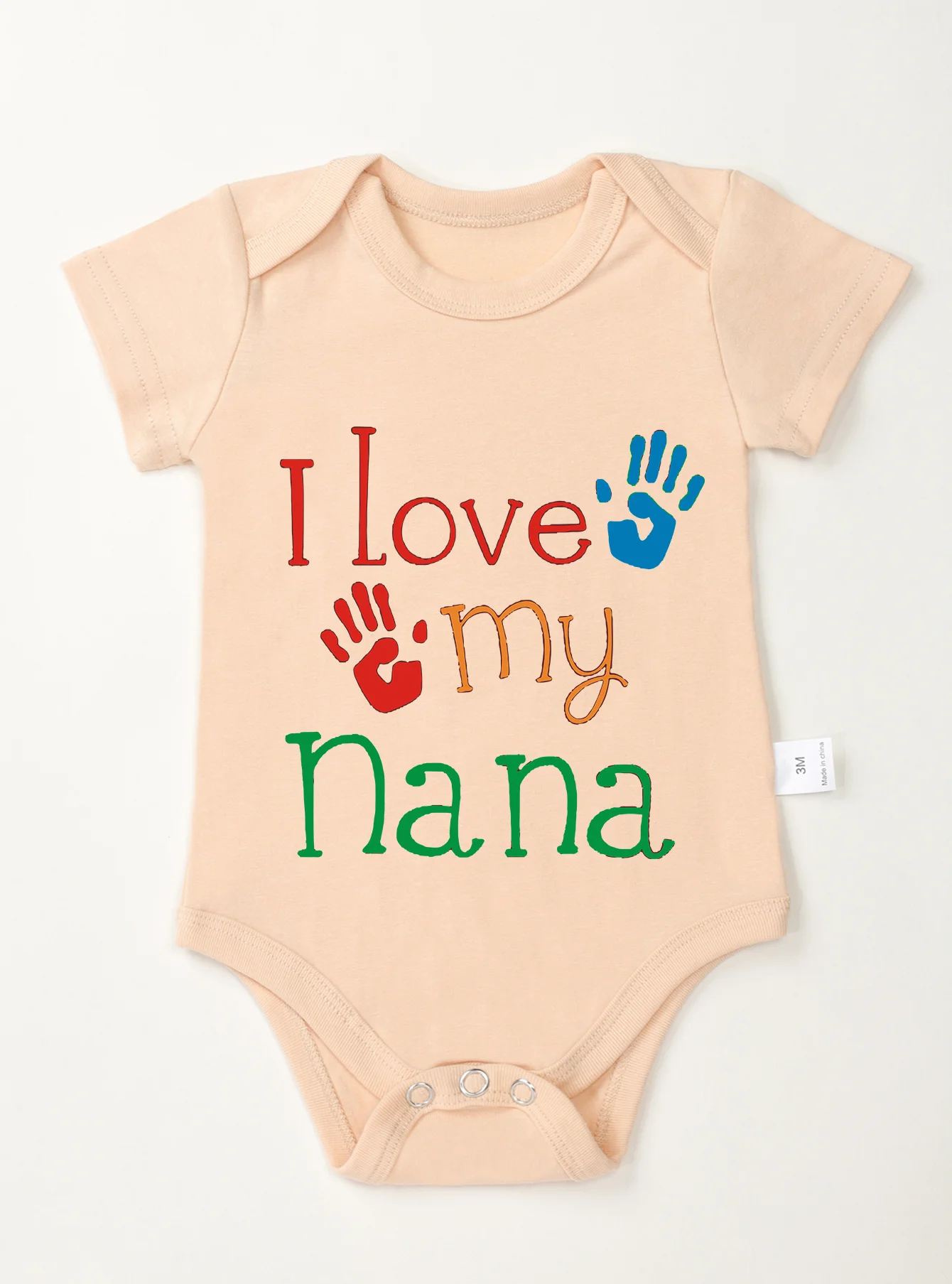 Toddler Baby Girl Boy Clothes Infant Bodysuit Rompers Fashion Newborn Short Sleeve Jumpsuit Harajuku I Love My Nana Printing