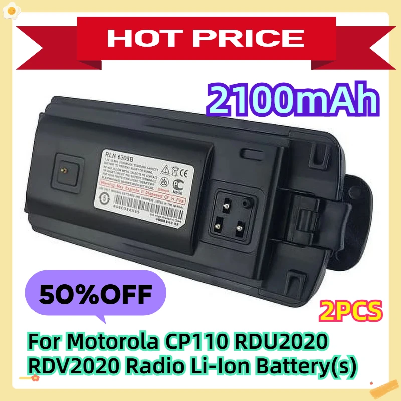 

For Motorola CP110 RDU2020 RDV2020 Radio Li-Ion Battery(s) 2pcs