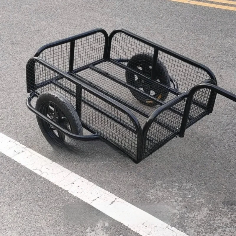 Outdoor Cart,, Rear Mounted Small Trailer, Stall Cargo, Camping, Fishing, Tricycle