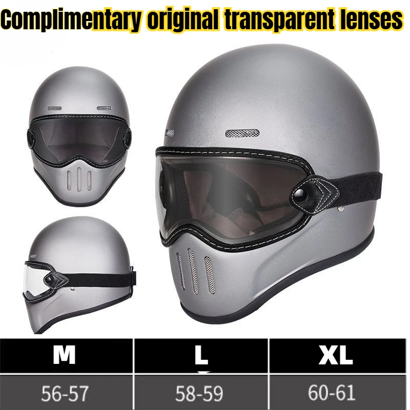 

New Detachable lenses Full Face Helmets For 4 Seasons Women Men Motorcycle Helmet Motor Bike Moto Scooter Fiberglass Materials