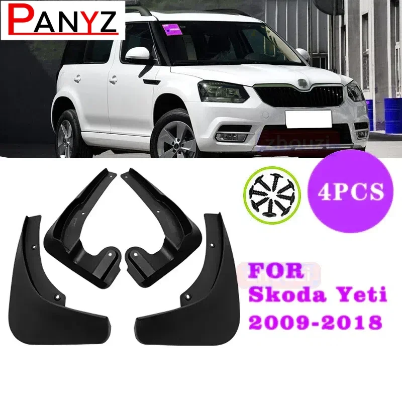 4PCS CAR Mudflaps FOR Skoda Yeti 2009-2021 Mudguard Fenders Mud Flap Guard Splash Fender Mudguards accessories auto styline