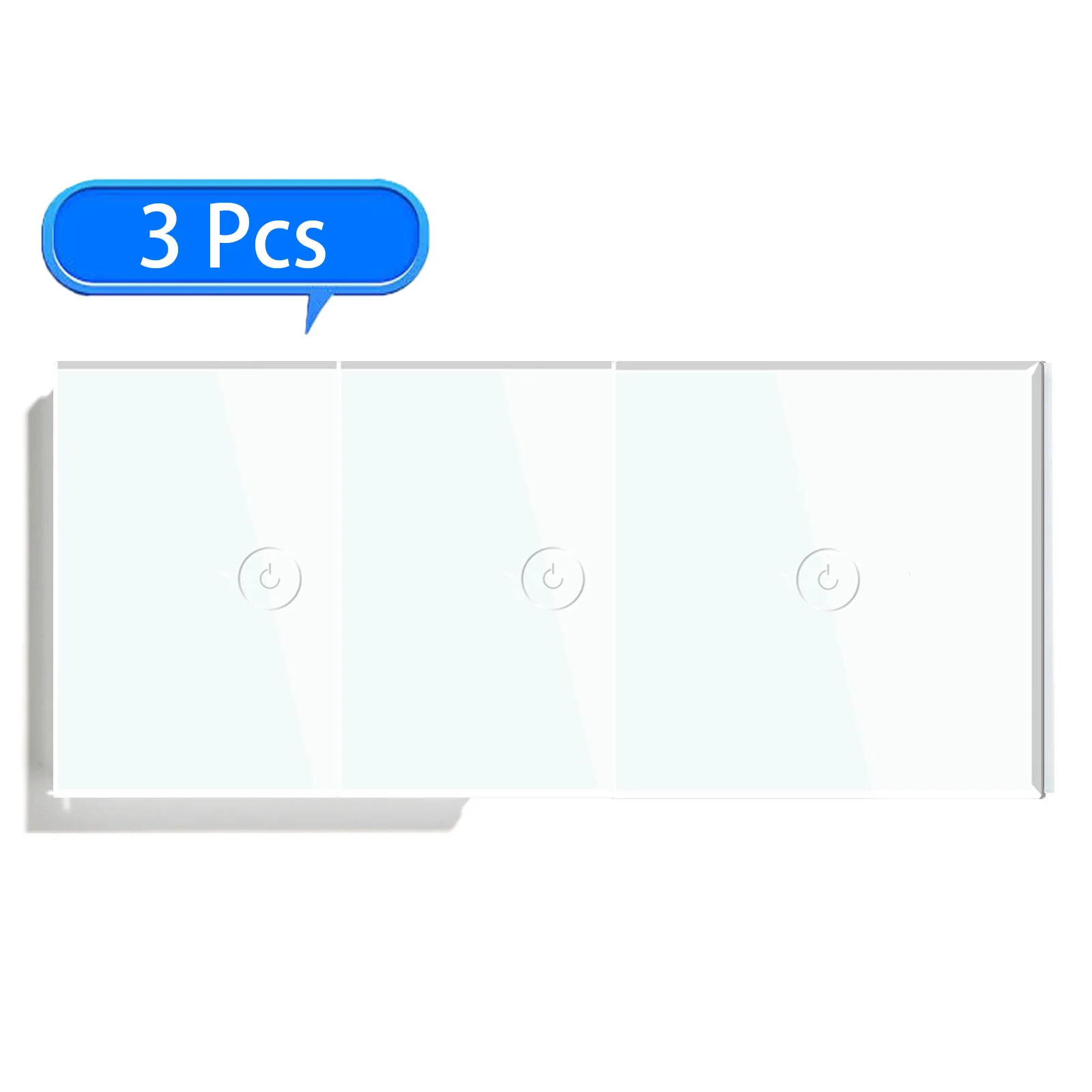 BSEED WIFI Licht Schalter Smart Tuya Wand Schalter 1/2/3Gang APP Multi-Control Treppen Schalter mit Neutral Blau Hintergrundbeleuchtung Glas