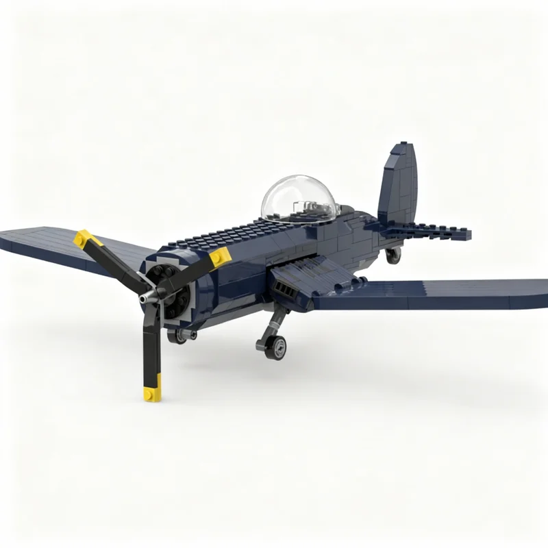 

410pcs MOC F4U Corsair Fighter Plane Model Building Blocks Construction Toy Christmas Gifts DIY Creative Idea Education Assemble