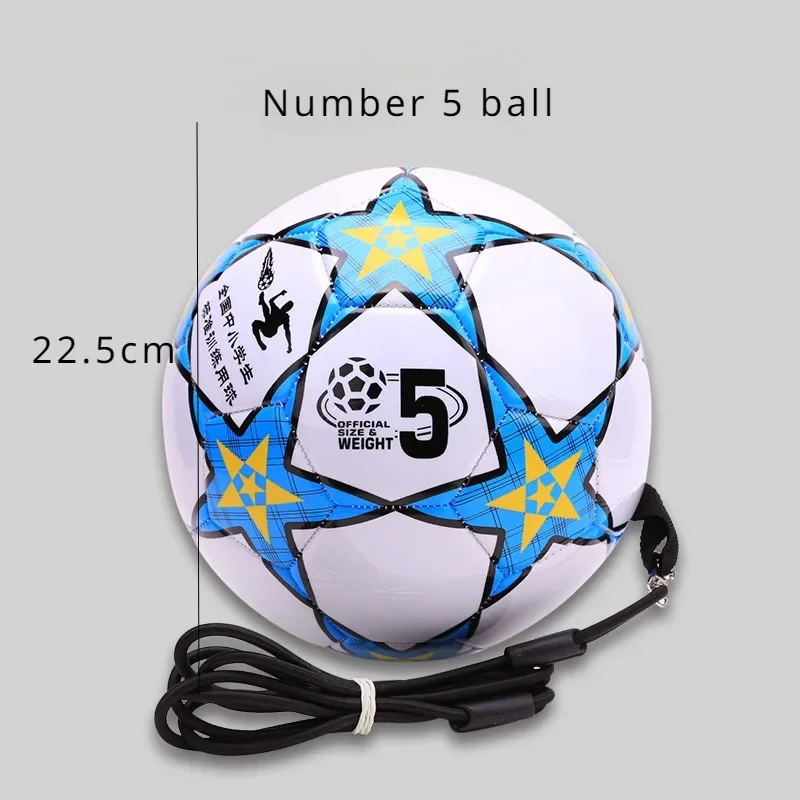 Size 4/5 Standard Football with Rope Primary and Secondary School Students Training Adult Rope Soccer Starter Wear-resistant