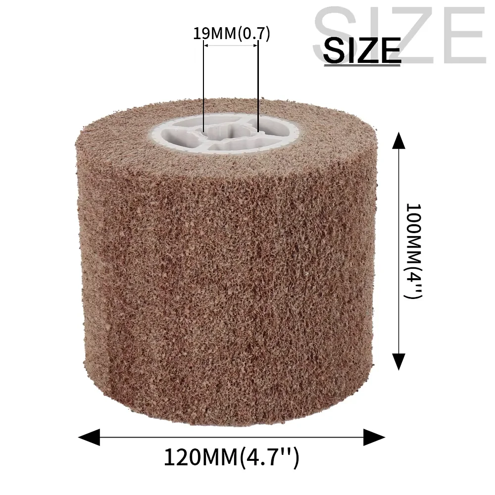 100*120mm Polieren Trommel Polieren Rad Metall Nylon Draht Polnischen Pinsel Roller Polieren Werkzeuge Für Edelstahl