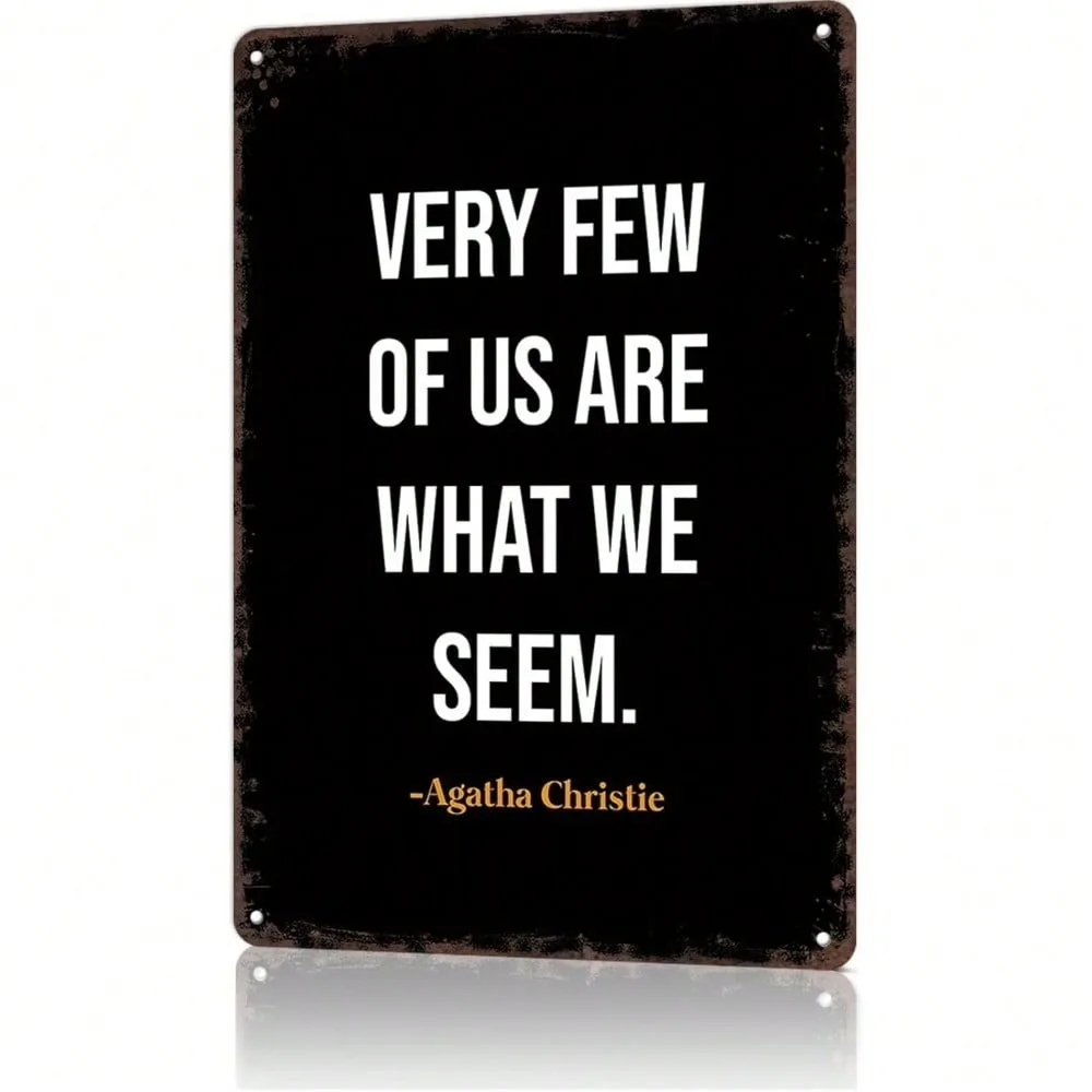 

Vintage Metal Signs Set Of 4 Retro Tin Posters - Art Deco Home Decor, Perfect Gift For Valentines Decorations & Ramadan 2026