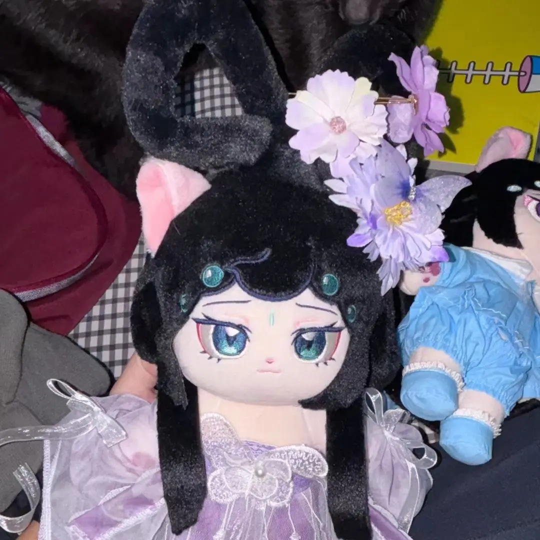 20 سنتيمتر أوبرا بكين القط Mingyue شياو تشينغ مو زي فستان القطن دمية دمية محشوة أفخم الكرتون لطيف تغيير حول لتقديم الهدايا