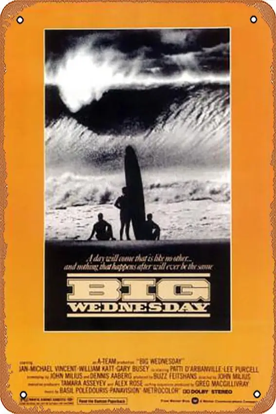 Metall-Blechschild – Big Wednesday – Poster, Metallplakette für Café, Bar, Wanddekoration für Zuhause