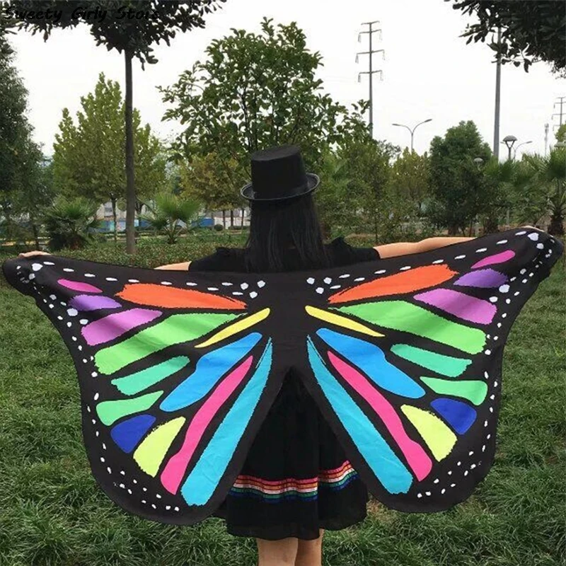 Cosplay Butterfly Wings Kids Adult Performance Stage Fairy Shawl Pixie Cloak Fancy Dress Costume Role Play Dance Decoration Cape