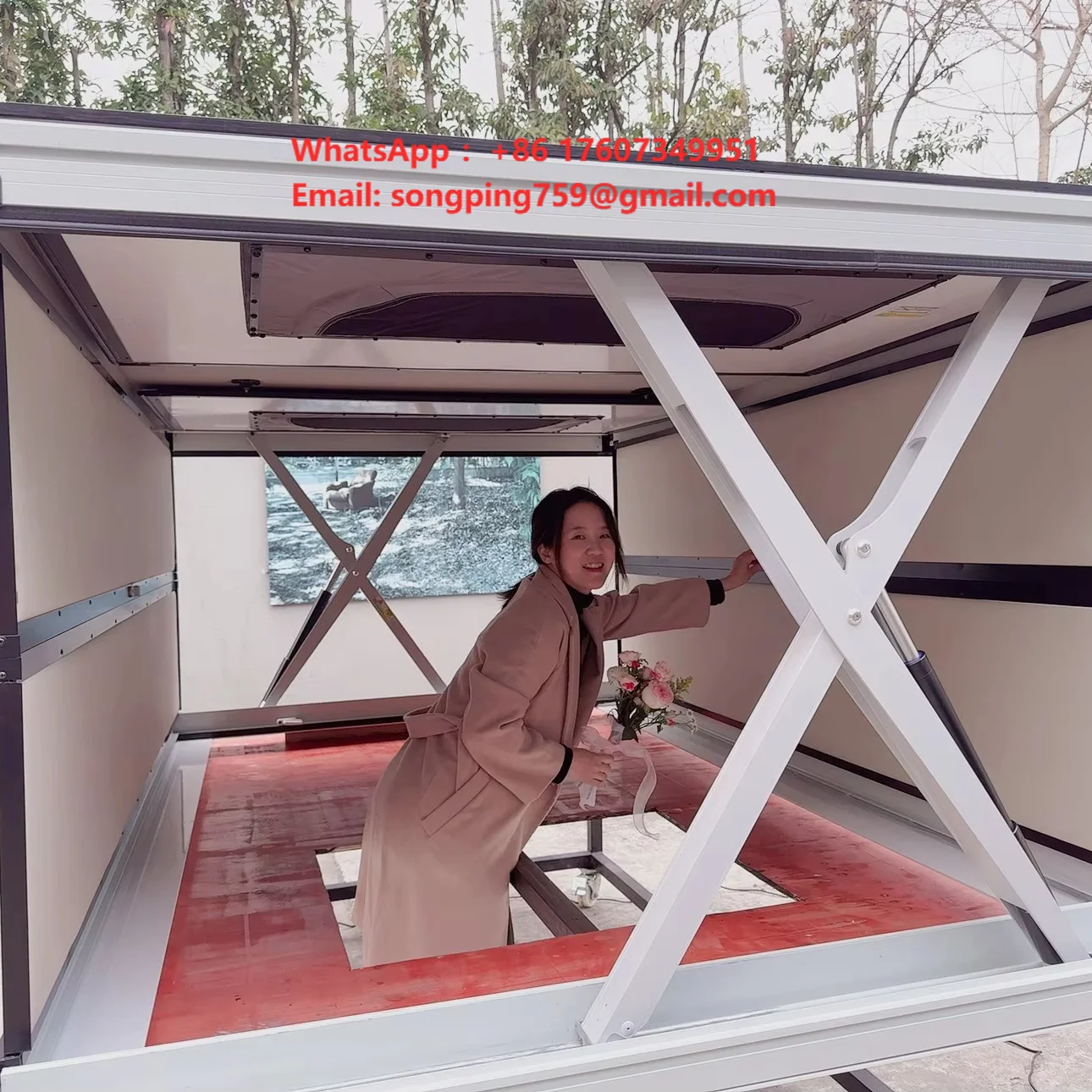 P-Show Fully Automatic Car Rooftop Tent FRP Sandwich Panel One-Touch Electric Opening