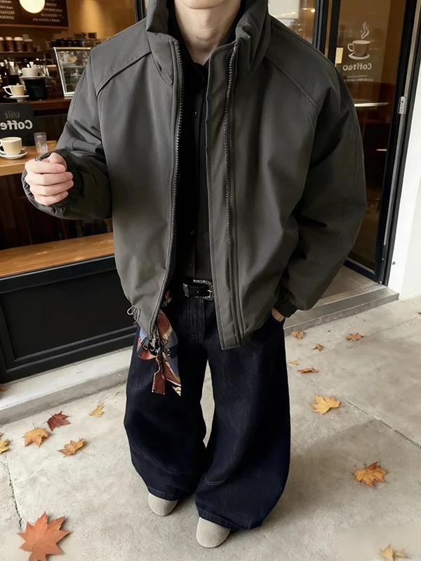 

Мужская зимняя куртка-пуховик Deep Ey с воротником-стойкой, утепленная, для защиты от холода, хлопковая рабочая одежда, повседневная, на молнии...