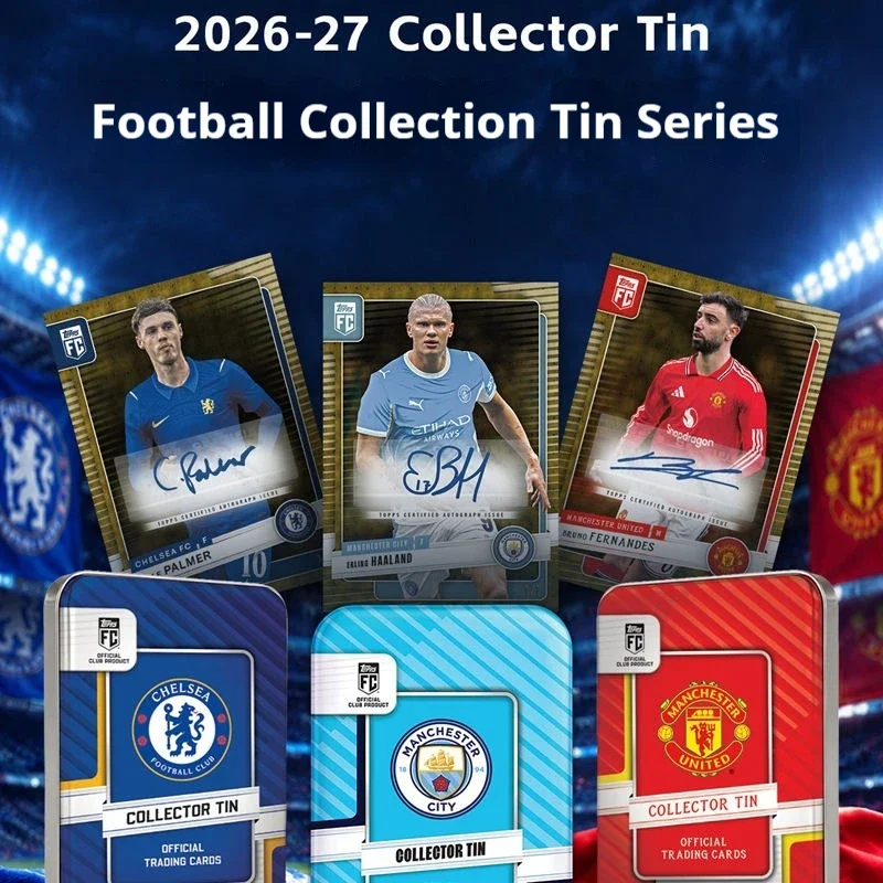 IN STOCK 2026-27 Topps Manchester City Manchester United Chelsea Football Collectible Tin Series Star Player Card Blind Boxes