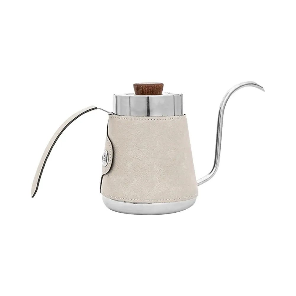 1 Piece 600ml White Stainless Steel Pour Over Coffee Pot Manual Drip Brewer For Home Kitchen Brewing Tool
