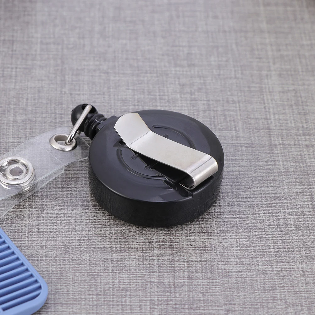 

12pcs Id Badge Holder Black Metal Badge Reel Swivel Clip For Nurse Teacher Student Key Reel Accessory Phone Lanyard