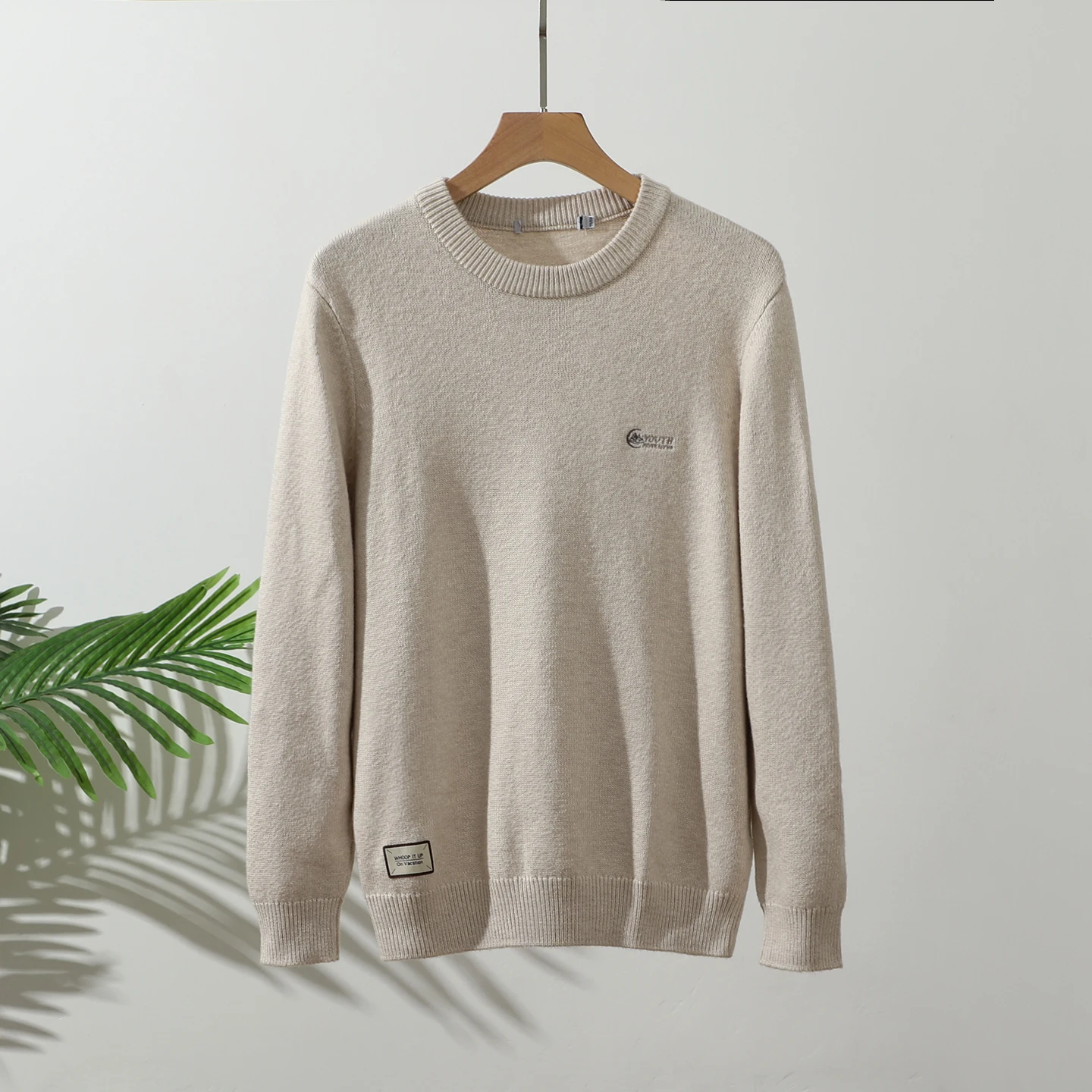 

Soft round Ne Knitted Sweater High Twist Core Yarn Casual Men's Faion Autumn Winter Comfortable Loose Fit Long Sve irt
