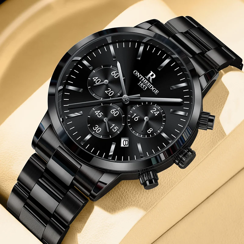 

Лучший бренд, роскошные мужские часы, светящиеся водонепроницаемые кварцевые часы из нержавеющей стали с датой, часы-хронограф для мужчин, Relogio Masculino