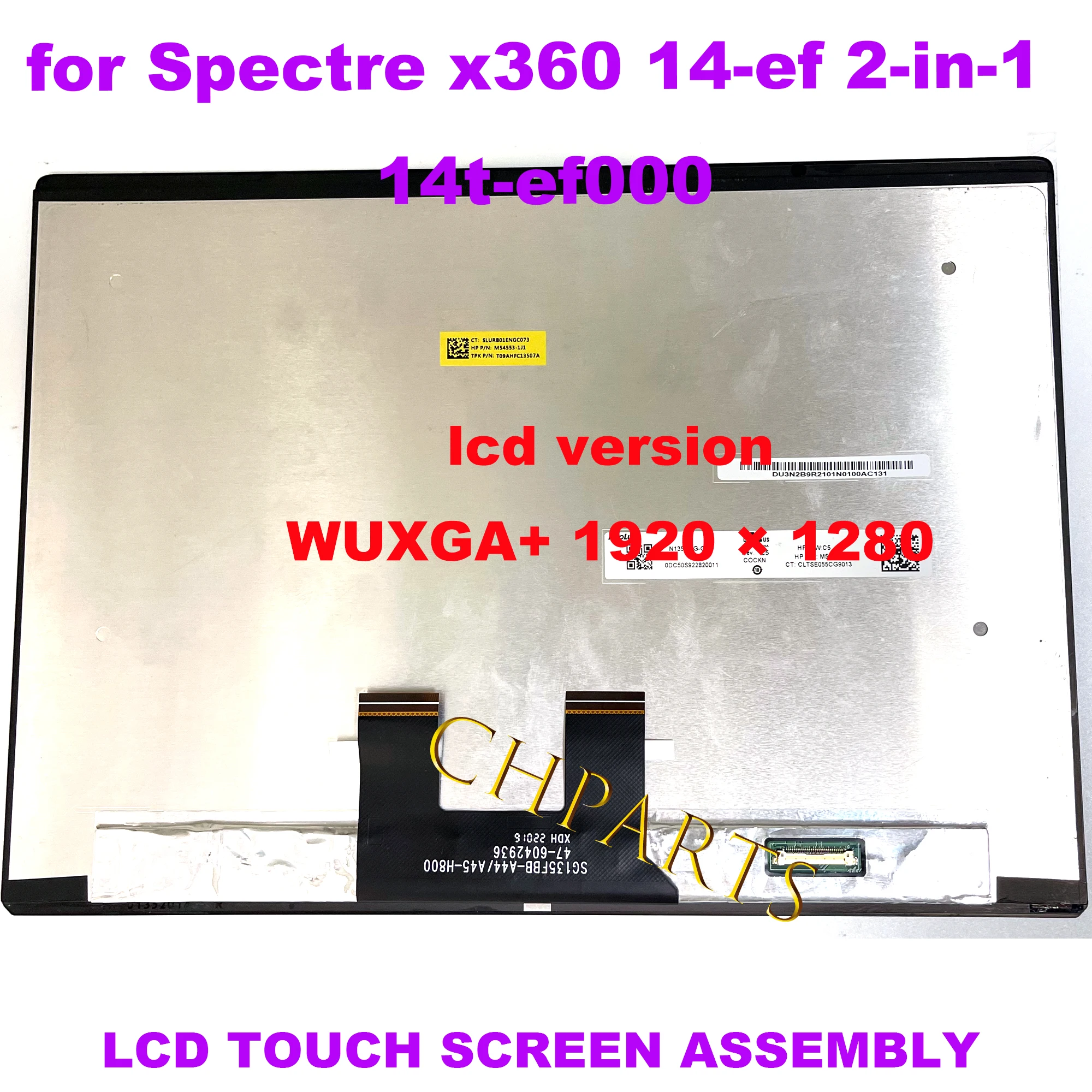 

LCD Touch Screen Assembly for HP SPECTRE X360 14-EF 14T-EF AM-OLED Replacement Display Panel 13.5 "WUXGA+ 1920*1280, ATNA35VJ07