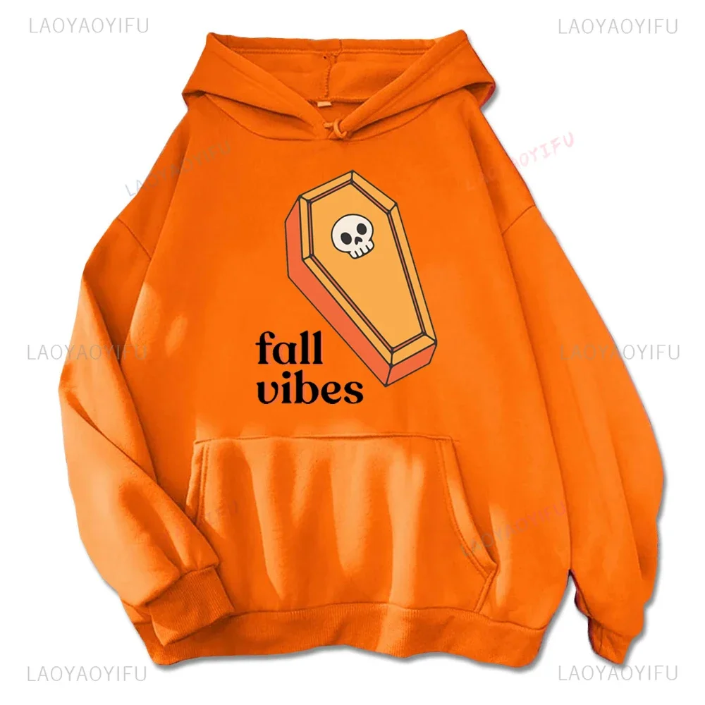 Cute Cartoon Graphic Hallowmas Couple Hoodies Warm and Windproof Harajuku All Saints Day Casual Fahsion Streetwear Man Hoodie