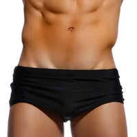 Sexy Swimming Trunks Mens Swim Boxer Briefs Swimwear Young Man Swimsuit Beach Wear Surfing Bathing Suit Shorts Gay zwembroek 4