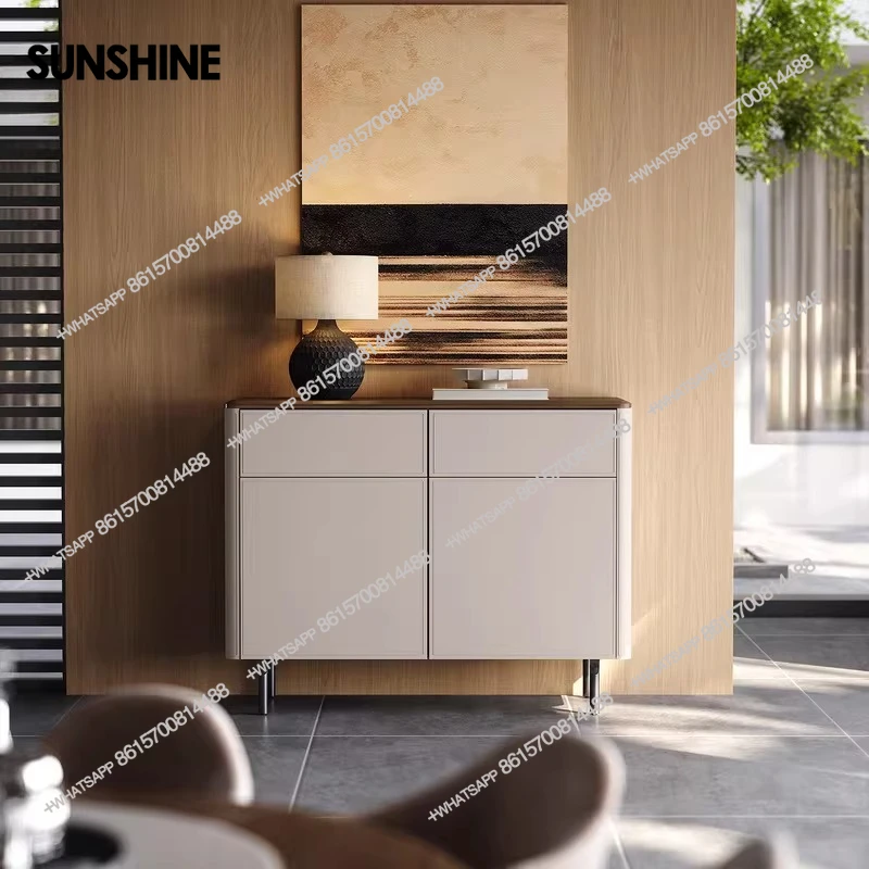 

Minimal small dining side cabinet Small apartment living room against the wall Premium storage cabinet