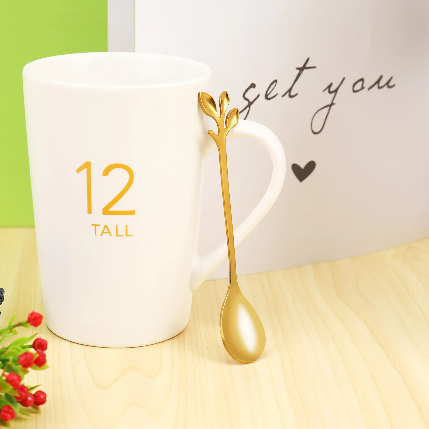 Cuillères à remuer pour thé à la crème glacée, Dessert rétro, Demitasse Cuillères à expresso, Couverts de cuisine, Ustensiles de cuisine, 1 ensemble de 8 pièces