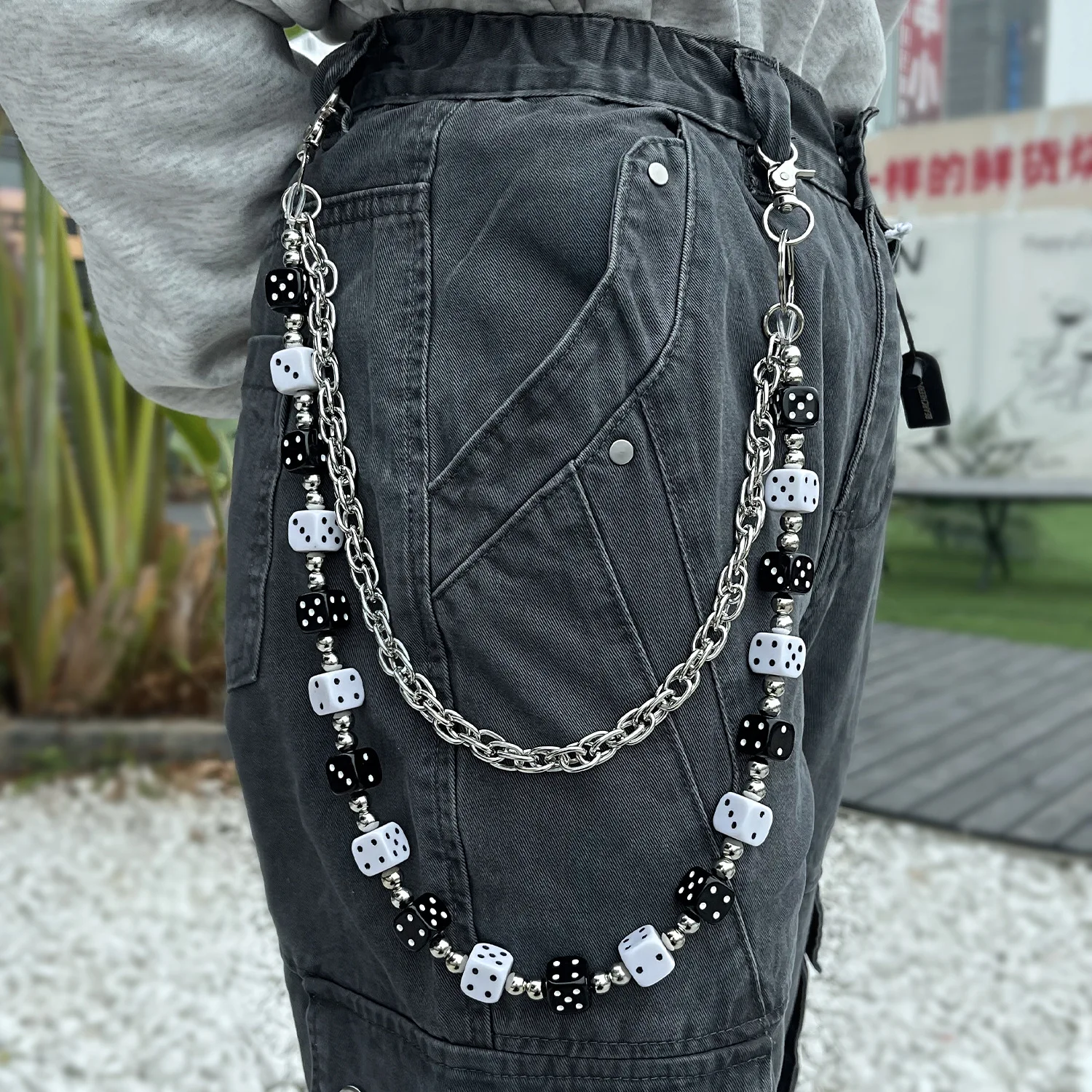 Colorful Dopaamine Double Layer Metal Chain Waist Chain