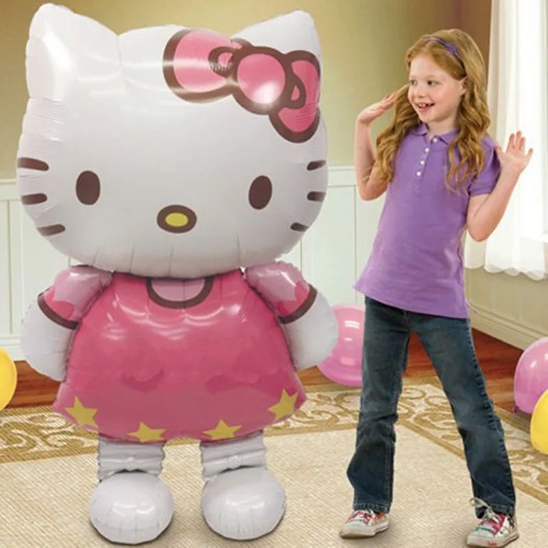 114 см шары из алюминиевой фольги Hello Kitty 3D трехмерные большие шары для детей и взрослых украшения для свадьбы и дня рождения товары