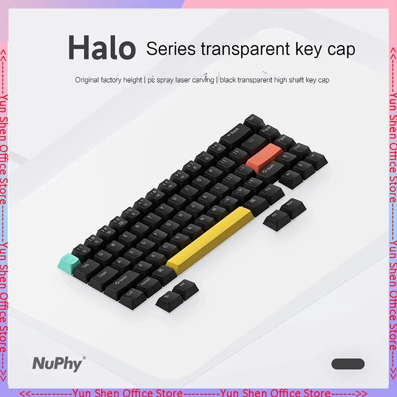 Nuphy Pc Transparent Metal Mechanical Key Cap Small Full Set Adaptable Halo 65/75/96 Air60/75/96 Key Cap