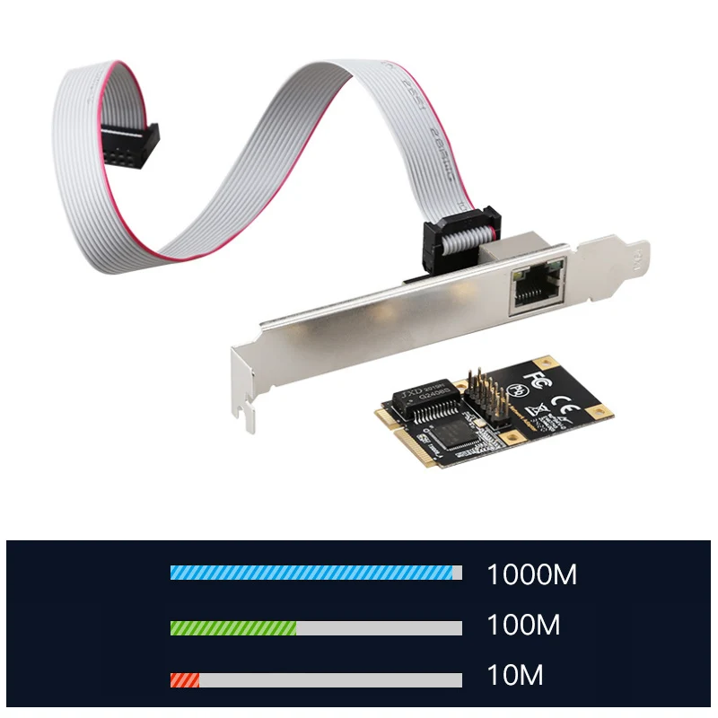 10/100/1000mbps RJ-45 adattatore LAN Mini pci-e adattatore per scheda di rete Gigabit gaming adaptive computer accessori gioco scheda pci-e