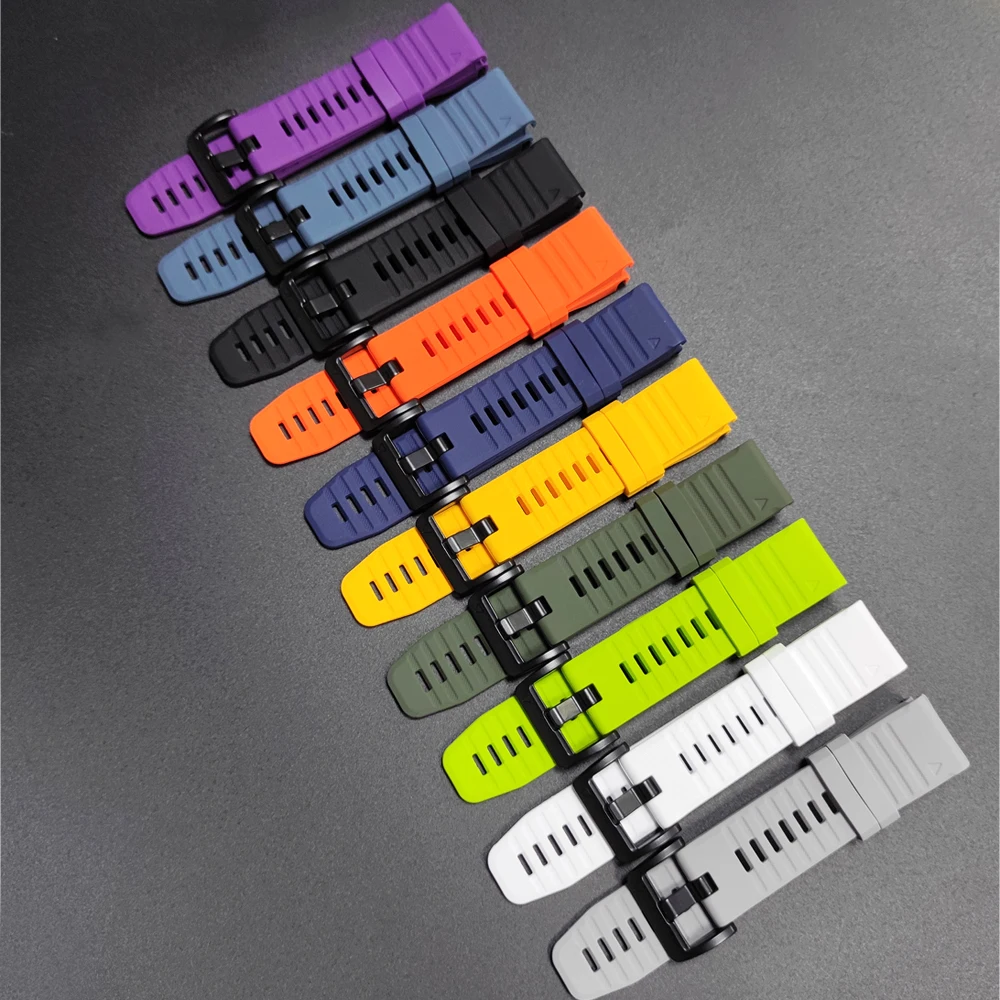 26 22mm Silicone Strap For Garmin Fenix 6 6X Pro Sapphire E 8 8Pro 7 7X 5 5X Band Watch Epix Pro Forerunner 970 965 955 Bracelet
