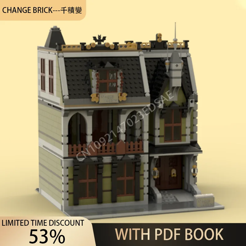 MOC 1834PCS Castle Old Mansion Modular Architecture Education Creative Children Brick Toy Birthday Building Christmas Gift Block