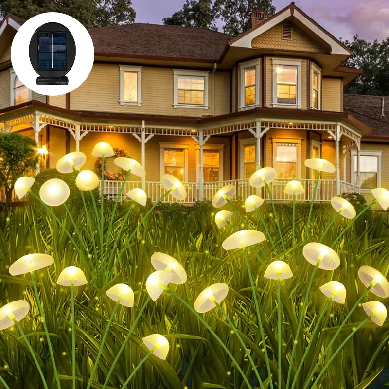 Solar Mushroom LED Stake Lights Waterproof Color Changing Lamp for Yard Lawn Patio Garden Outdoor Decor