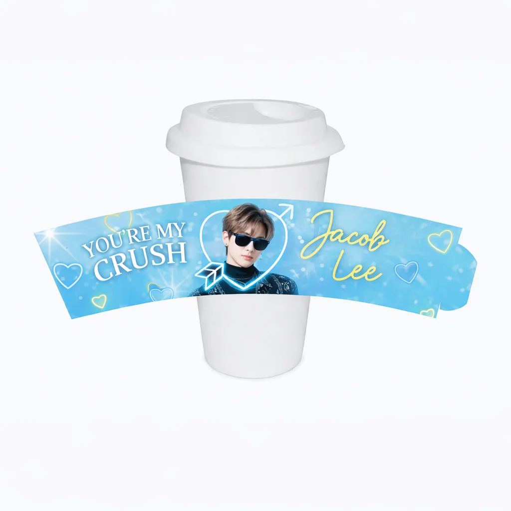 

Factory Custom One Cut Line Cupsleeve100 Pieces Cartoon Anime Idol Event Supplies for Milk Tea Shop Party Themed Act