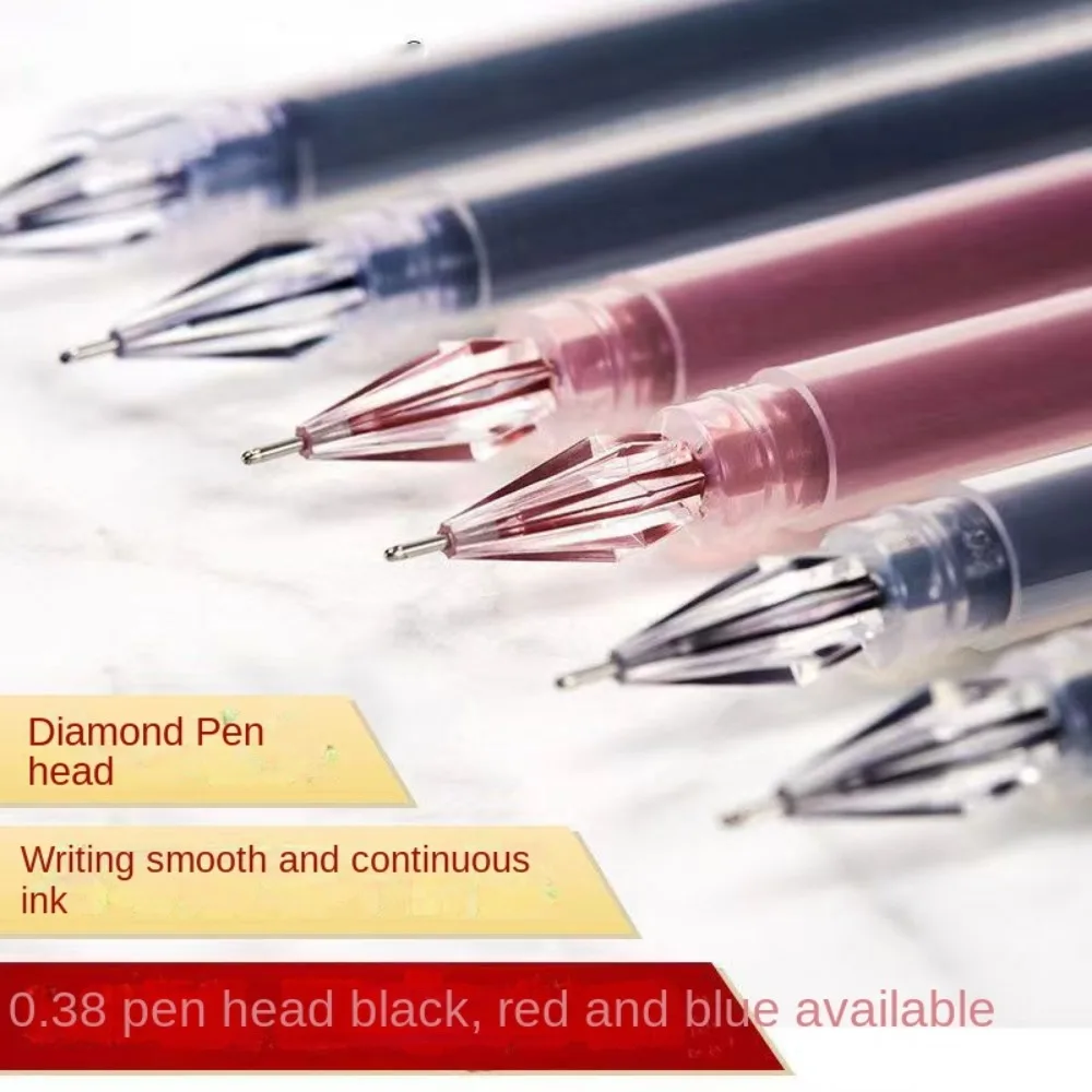 

0.38mm Diamond Tip Gel Pen Black Blue Red Refill Exam Signing Writing Drawing School Office Supplies Stationery Supplies