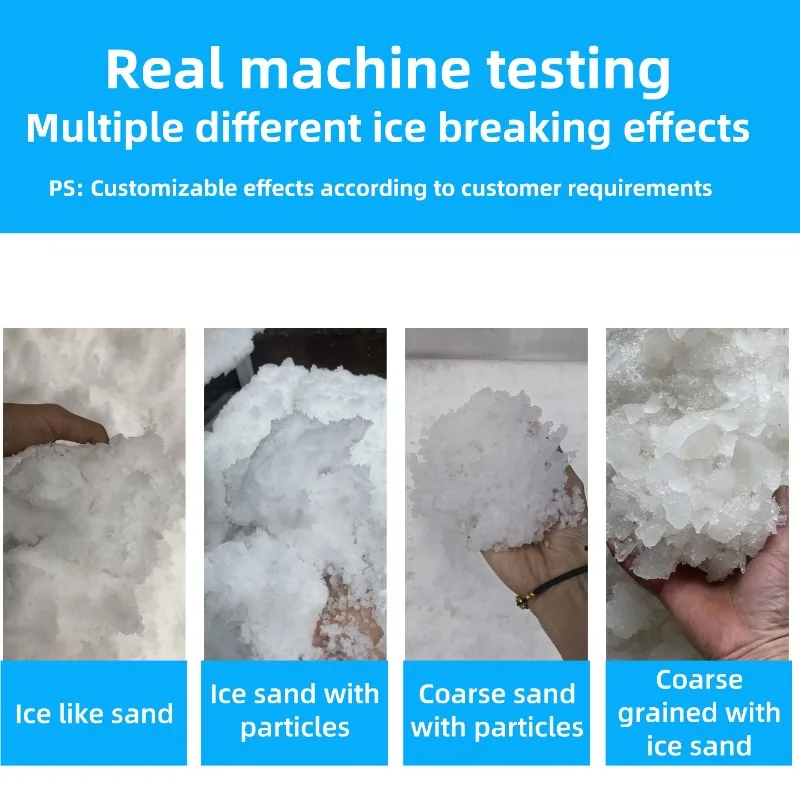304 Stainless Steel Automatic Ice Breaker Machine Large Commercial Ice Cube Crusher Factory Direct Sale Logistics Preservation view 3