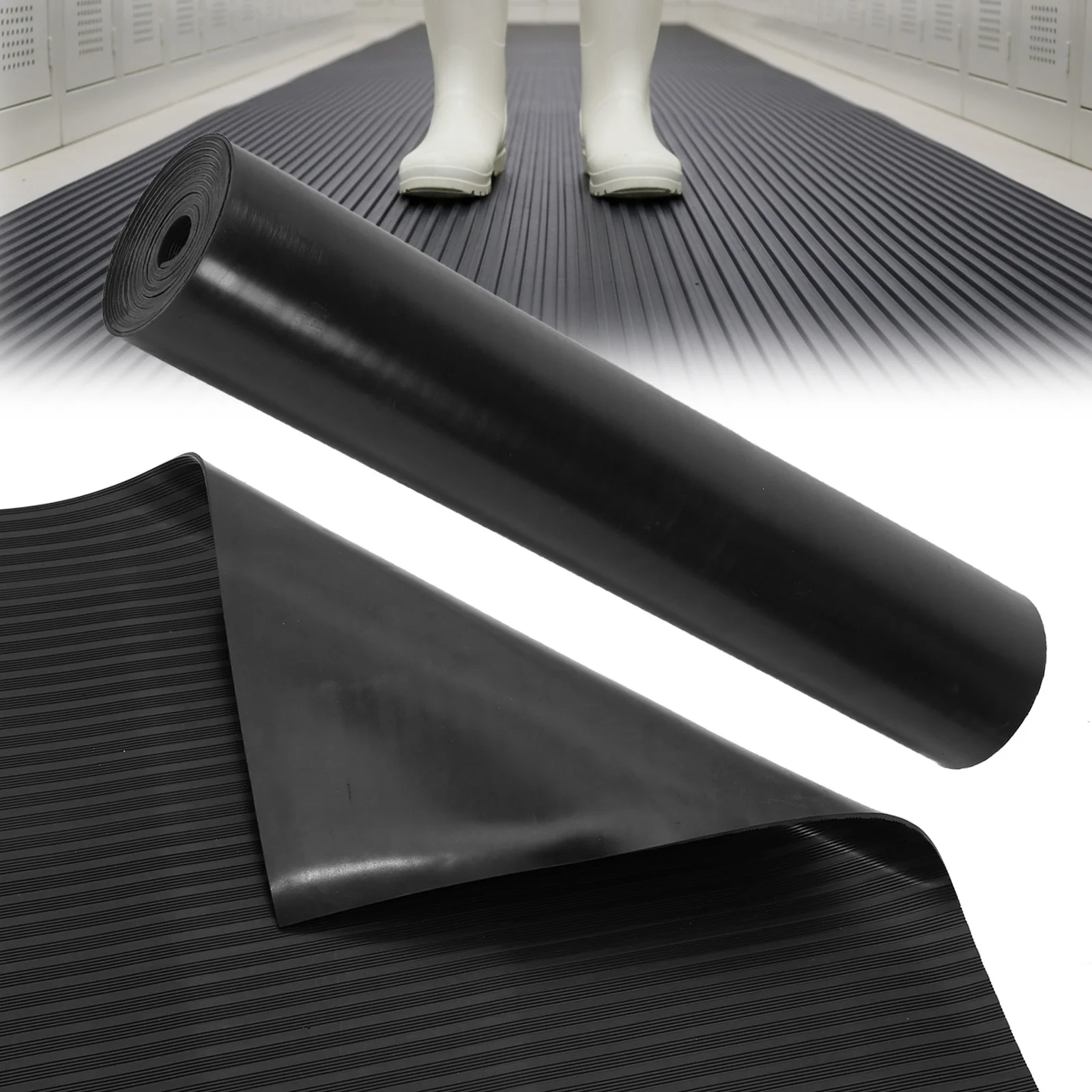 16.4FT غير موصل الكلمة العازلة حصيرة 10KV معزول الجهد العالي الكهربائية سلامة المطاط حصيرة للبناء ومواقع العمل #6