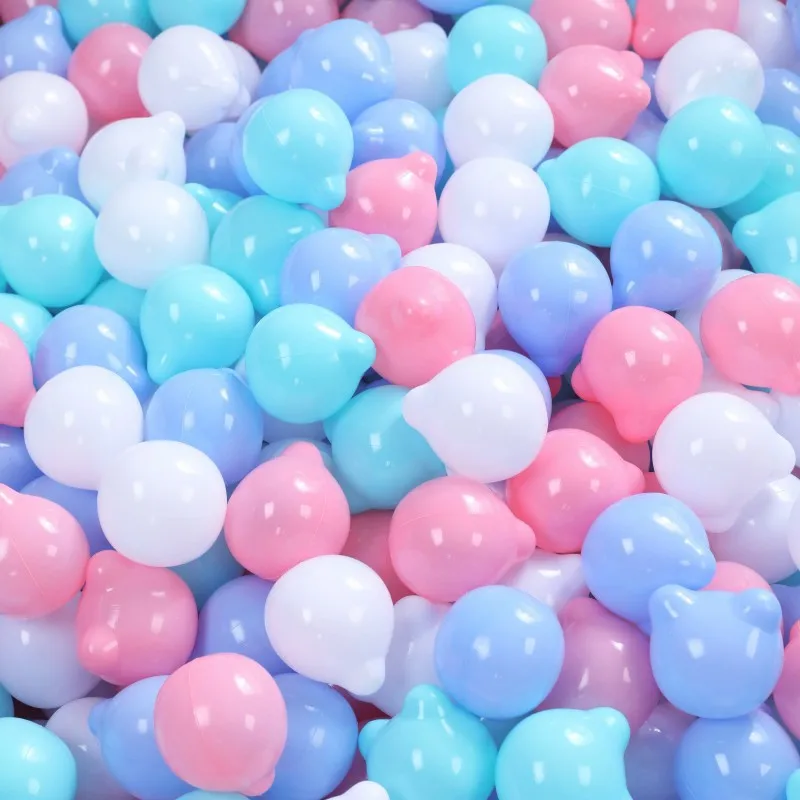 Balles de bac à balles 50 balles pour tout-petits, balles en plastique anti-écrasement pour enfants, balles crème pour les anniversaires, jeux de piscine, formes variées Orange Jaune Vert Bleu