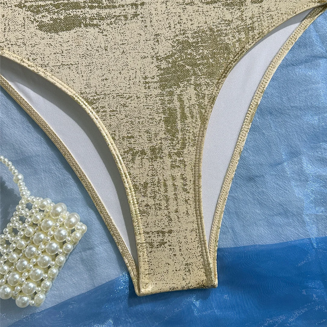 Sexy Badeanzug mit tiefem V-Ausschnitt, rückenfreiem Design und Halterneck, einteilig, für Damen, mit hohem Beinausschnitt, Monokini, Badebekleidung, Badeanzug, Modell V7921. – Detail 8