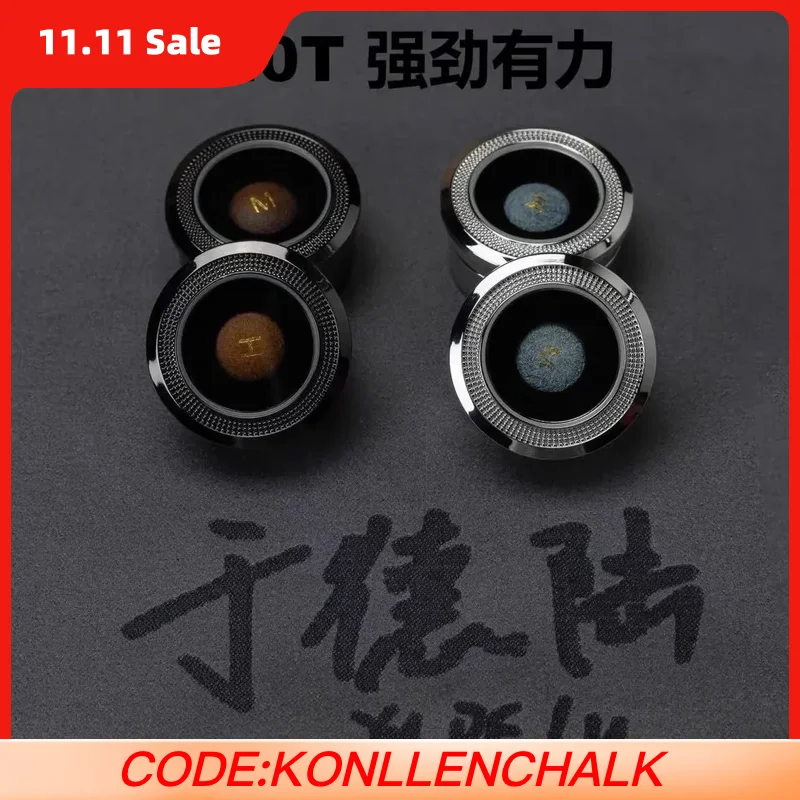 

YUDELU-Professional Multilayer Leather Cue Stick Tips, Super Billiard Accessories, Medium and Hard, 11mm Tip, 1Pc Box