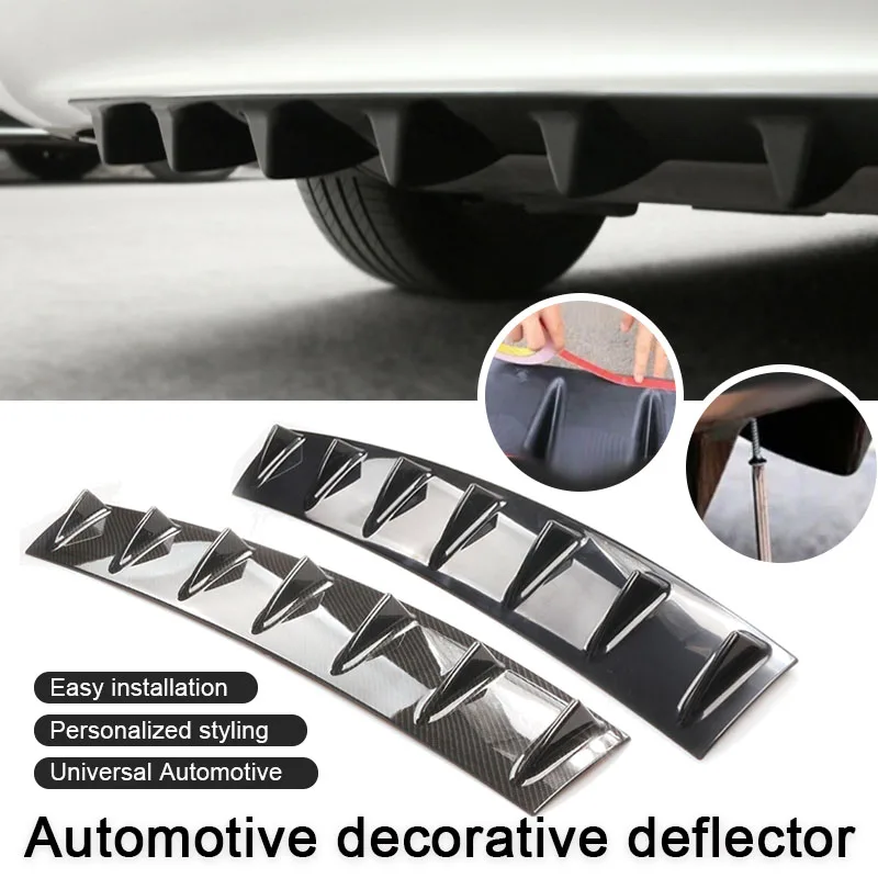 Seven toothed shark fins, rear bumper, chassis decoration, deflector, automotive universal personalized modification accessories