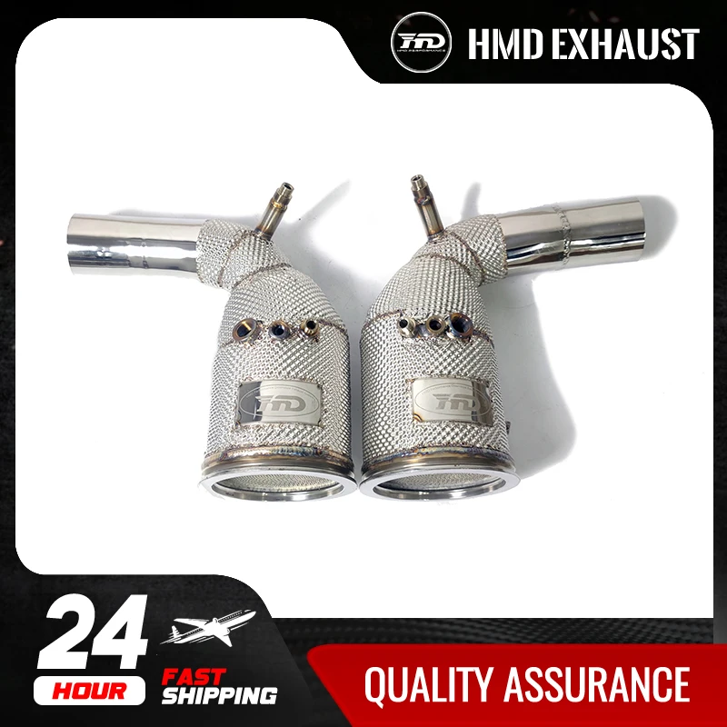 HMD Exhaust Manifold High Flow Downpipe for Porsche 911 992 Car Accessories With Catalytic Converter Header Catless Pipe