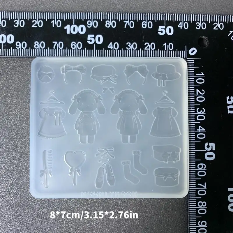 X4YA مريحة أرنب تحت عنوان زخرفة صنع قوالب قابلة لإعادة الاستخدام المفاتيح قالب ملحق للحرف اليدوية قلادة #6