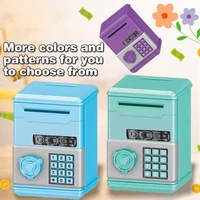 [FE] Automatic Mini Safe Coins Cash Saving Money Box Password Counter Code Key Lock Coin Bank ATM Child 2